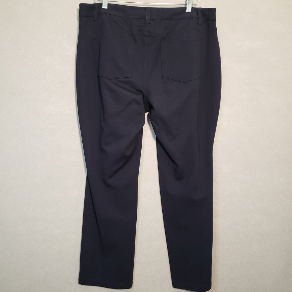 Talbots Women 16WP Heritage Pants Navy Blue Straight Leg Career Stretch - Picture 9 of 12